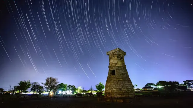 Cheomseongdae Observatory at night